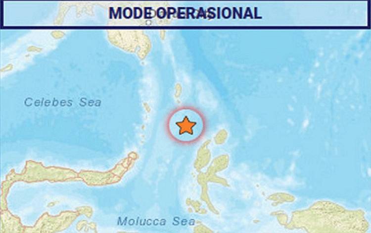 BMKG Rekam Gempa Susulan di Selatan Melonguane-Talaud 109 kali