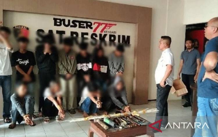 Polisi Tangkap 11 Anggota Geng Motor Aniaya Warga