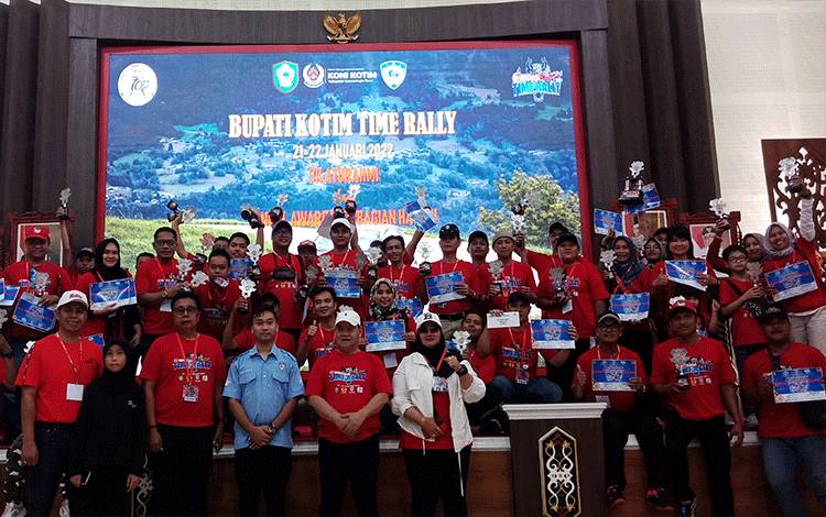 Diwarnai Lawan Arus, Salah Jalur dan Ban Pecah, Ini Pemenang Time Rally Bupati Kotim