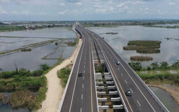 Jalan Tol Semarang-Demak Seksi 2 ruas Sayung-Demak. ANTARA/HO-Kementerian PUPR