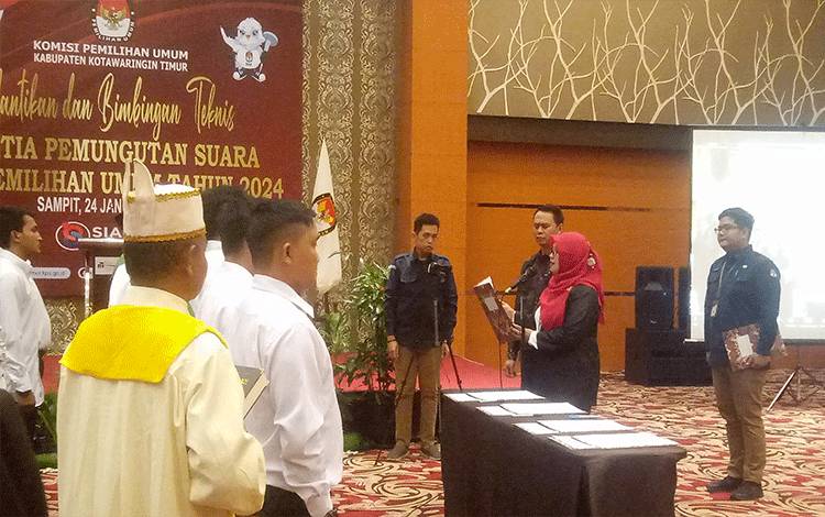 Begini Pesan Ketua KPU Kotim Kepada PPS Baru Dilantik