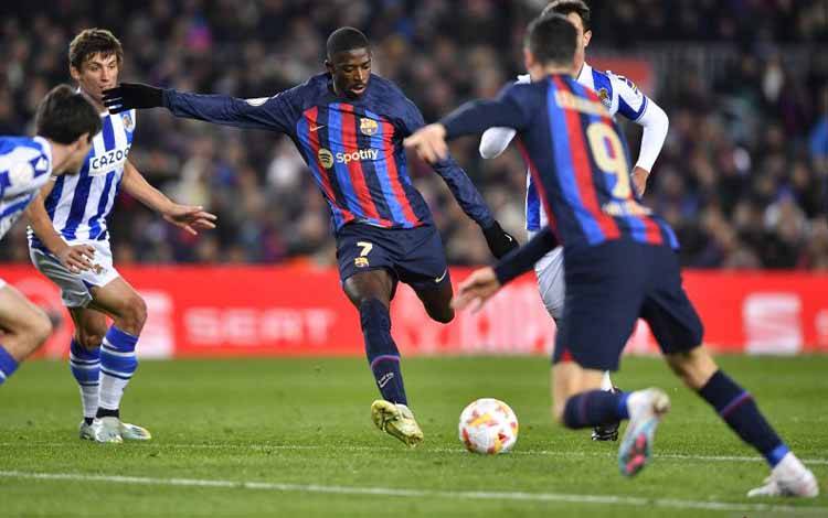 Gol Tunggal Dembele Bawa Barcelona ke Semifinal Piala Raja Spanyol