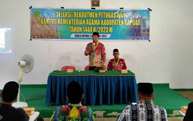 Begini Pesan Kepala Kemenag Kapuas Terkait Rekrutmen Petugas Haji Kloter dan Arab Saudi