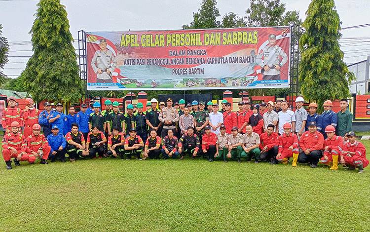 Polres Bartim Gelar Apel Penanggulangan Karhutla