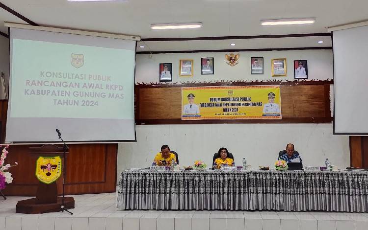 Pemkab Gunung Mas Gelar Forum Konsultasi Publik Rancangan Awal RKPD 2024