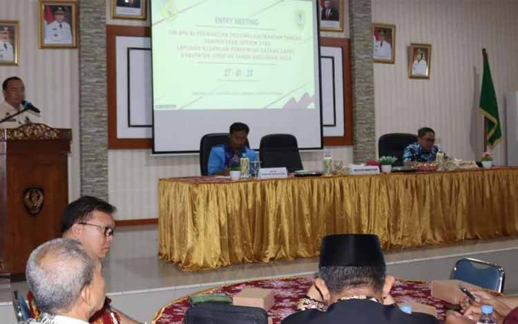 Bupati Seruyan Hadiri Entry Meeting Tim BPK RI Perwakilan Kalteng
