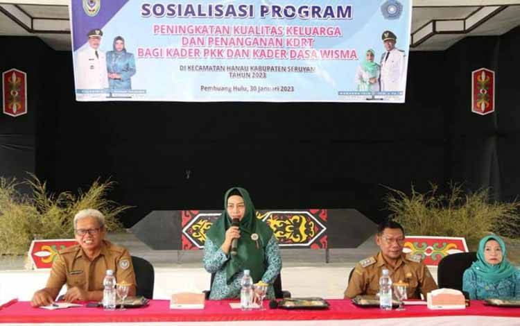 Ketua TP PKK Seruyan Buka Sosialisasi Program Peningkatan Kualitas Keluarga