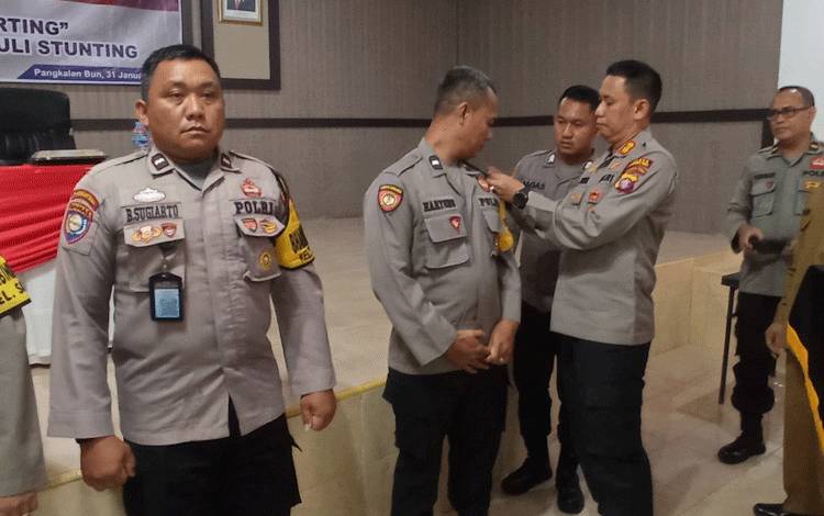 Bhabinkamtibmas Polres Kobar Siap Wujudkan Target Nasional Penurunan Persentase Stunting