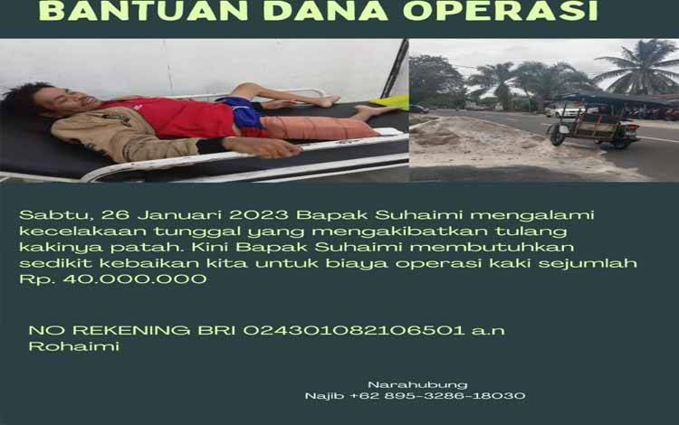 Kondisi Rohaimi, warga yang tinggal di Jalan Krakatau, Kelurahan Palangka