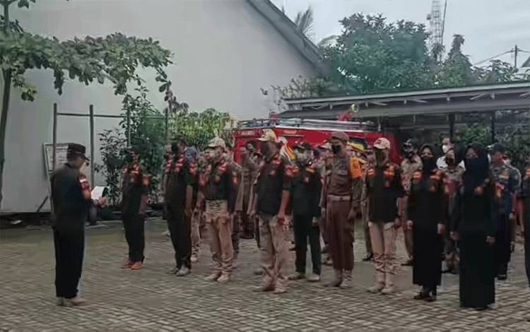 Pengukuhan Satgas Linmas Kabupaten Kapuas, Rabu, 1 Februari 2023. (FOTO: IST)