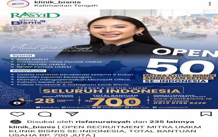 Klinik Bisnis Berikan Total Bantuan Rp700 Juta Bagi Mitra UMKM