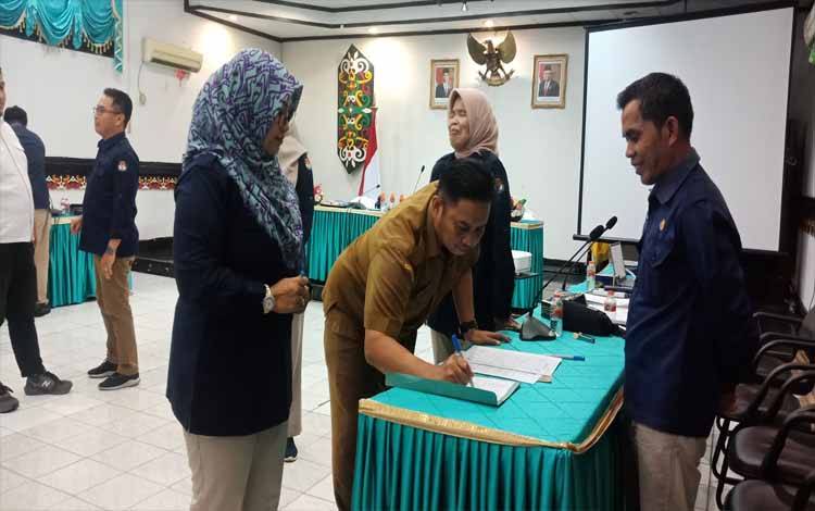 Koordinasi Pemilu 2024 KPU kotim dengan perusahaan di Sampit (FOTO: DEWIP)?