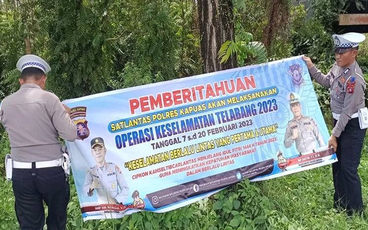 Satlantas Polres Kapuas Sosialisasi Operasi Keselamatan Telabang 2023