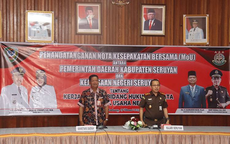 Pemkab Seruyan dan Kajari Teken MoU Soal ini