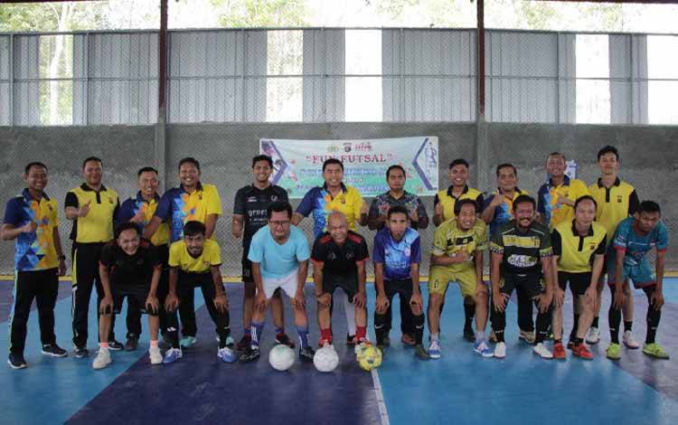 Peringati HPN, Polres Gunung Mas Gelar Fun Futsal Bersama Wartawan