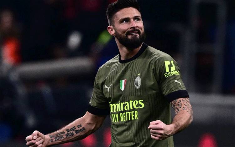 Gol Giroud Akhiri Puasa Kemenangan Milan Selama Tiga Laga Beruntun
