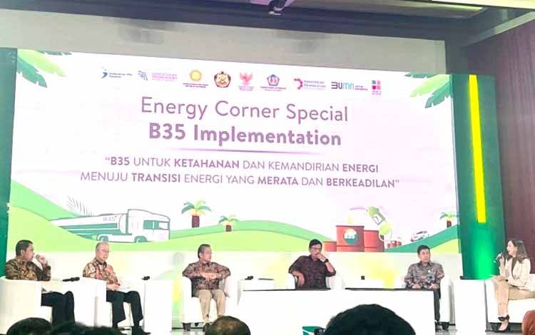 Kementerian ESDM dan Badan Pengelola Dana Perkebunan Kelapa Sawit menyelenggarakan talkhow Energy Corner Special dengan tema Implementasi Mandatori Biodiesel B35.(FOTO: Rilis BPDPKS)