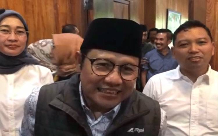 Ketua Umum DPP Partai Kebangkitan Bangsa (PKB) Muhaimin Iskandar saat di Blitar, Jawa Timur, Selasa (14/2/2023). ANTARA/ HO-panitia