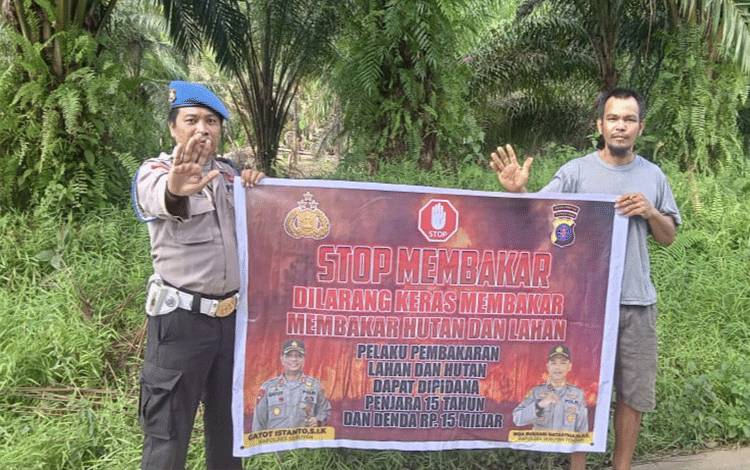 Polsek Seruyan Tengah Gencarkan Sosialisasi Pencegahan Karhutla