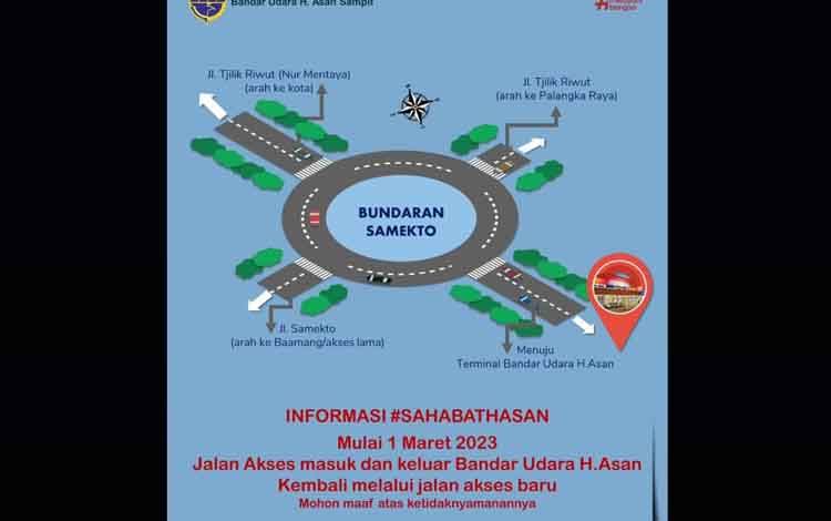 Ini Jalur Baru Menuju Bandara H Asan Sampit Mulai 1 Maret 2023