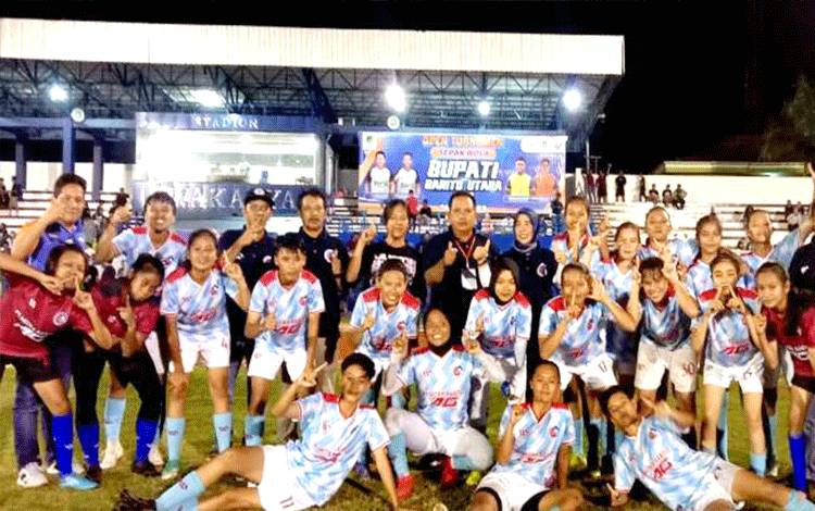 Mitra Barito FC Putri Juarai Open Turnamen Sepak Bola Bupati Cup 2023, ini Kuncinya
