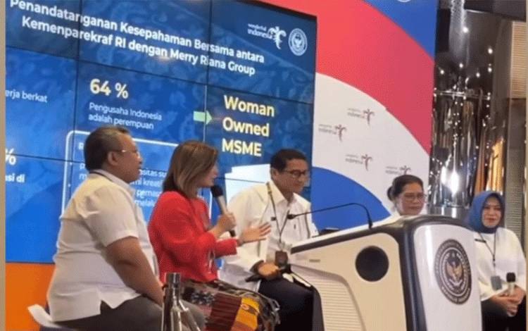Merry Riana Group Teken MoU dengan Kemenparekraf:??Munculkan Pengusaha Kreatif dari Rumah Tangga