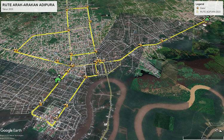 Ini Rute Arak - Arakan Piala Adipura di Palangka Raya