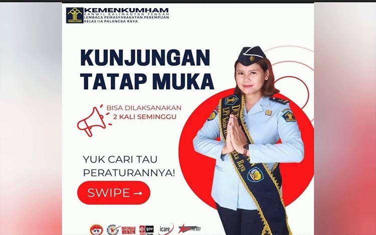 Kunjungan Tatap Muka Narapidana di Lapas Palangka Raya Hanya Dua Kali Seminggu