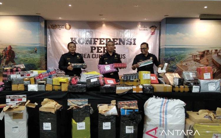 Bea Cukai Sita 1.588 Paket Rokok Ilegal Dari Jasa Pengiriman