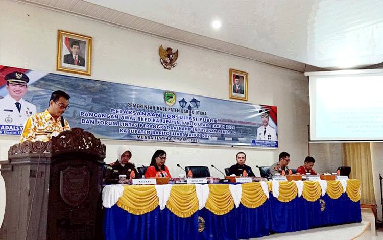 Pemkab Barito Utara Gelar Konsultasi Publik Rencana Awal RKPD dan Forum Lintas Daerah Penyusunan Renja 2024