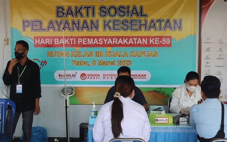 Sambut HBP ke-59, Rutan Kapuas Gelar Baksos Pelayanan Kesehatan