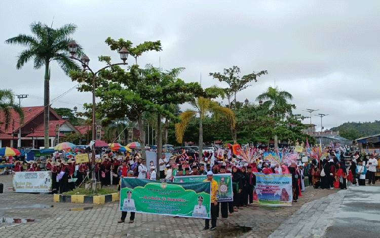 Pawai Tarhib Ramadan Bentuk Usaha Membangun Kerukunan di Gunung Mas