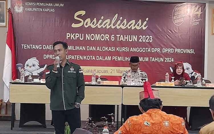 KPU Kapuas Sosialisasikan PKPU Nomor 6 Tahun 2023