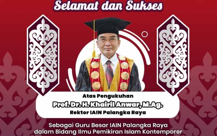 Wagub Kalteng Harap Pengukuhan Guru Besar Prof. DR. H. Khairil Anwar, M.Ag dapat Tingkatkan Mutu Pendidikan IAIN Palangka Raya