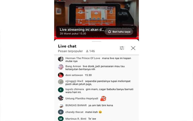 Masyarakat Tunggu Konferensi Pers Kasus Dugaan Gratifikasi di Kapuas pada YouTube KPK
