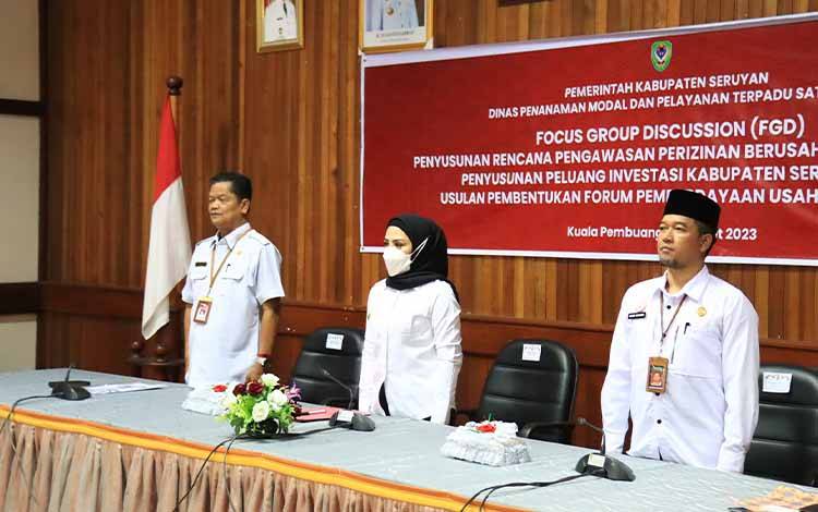 Wakil Bupati Seruyan Buka FDG Rencana Pengawasan Perizinan Berusaha  ?