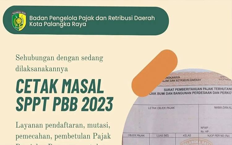 BPPRD Palangka Raya Tutup Sementara Layanan Pendaftaran dan Mutasi PBB