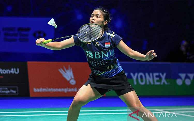 Arsip - Pebulu tangkis tunggal putri Gregoria Mariska Tunjung harus puas hanya mencapai perempat final All England 2023, setelah dia dikalahkan Chen Yu Fei (China) di Birmingham, Inggris, Jumat (24/3/2023). ANTARA/HO-PP PBSI/am.