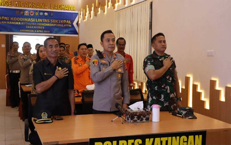 Polres Katingan Rakor Lintas Sektoral Kesiapan Pengamanan Idul Fitri 1444 Hijriah