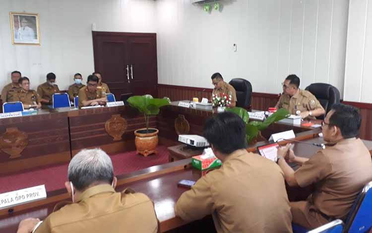 Rapat Koordinasi Percepatan Pembangunan Kawasan Tambak Udang/Shrimp Estate di Ruang Rapat Bajakah II Setda Provinsi Kalteng, Senin, 10 April 2023. (FOTO: IST)