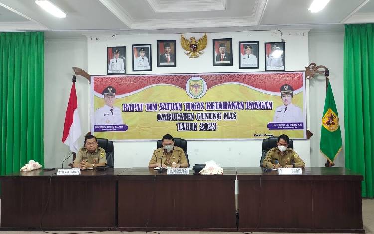 Digelarnya Rapat Tim Ketahanan Pangan Gunung Mas untuk Monitoring Harga dan Stok Pangan