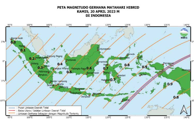 Berdekatan dengan Idul Fitri 1444 H, Warga Kalteng Bisa Saksikan Fenomena Gerhana Matahari Hybrid