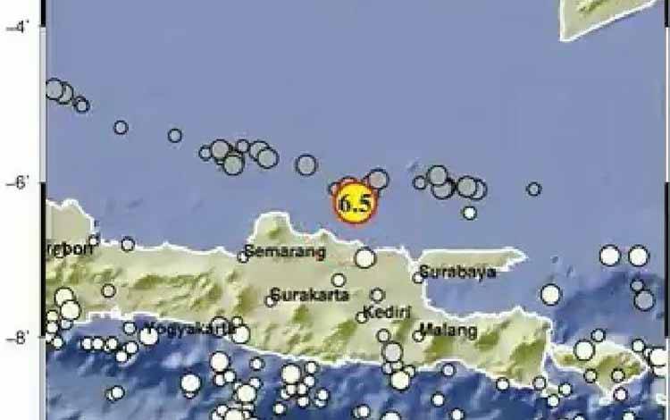 Getaran dari Gempa di Laut Jawa Juga Terasa Hingga Kuala Pembuang