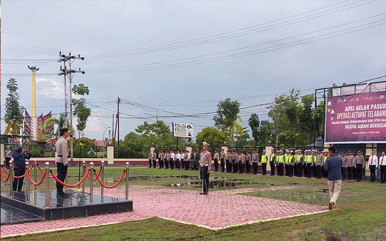 Polres Kapuas Apel Gelar Pasukan Operasi Ketupat Telabang 2023, Kapolres: Tiga Pos Disiapkan