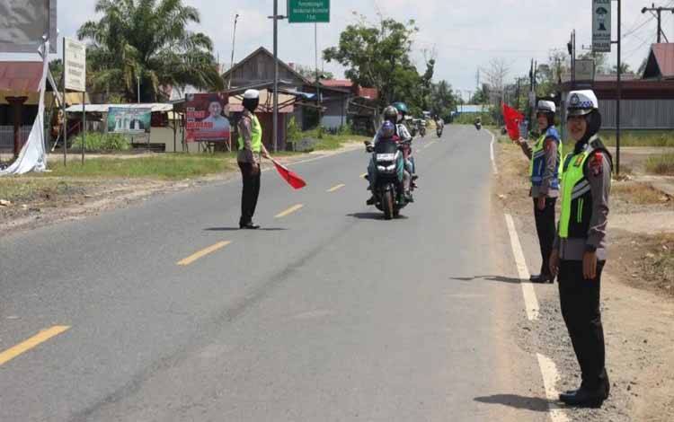 Beri Rasa Aman Bagi Pemudik, Satlantas Polres Kapuas Tingkatkan Patroli di Jalur Mudik