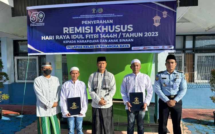 Ratusan Narapidana Lapas Palangka Raya Dapat Remisi Idulfitri 1444 H