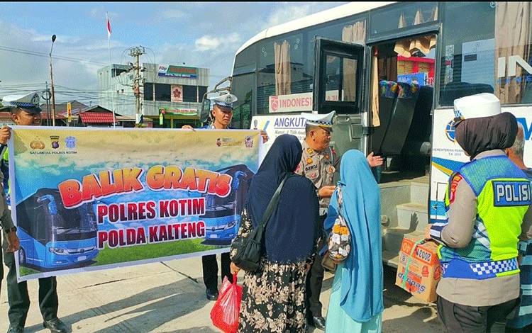 Polres Kotim Berikan Layanan Balik dan Mudik Gratis Untuk Masyarakat