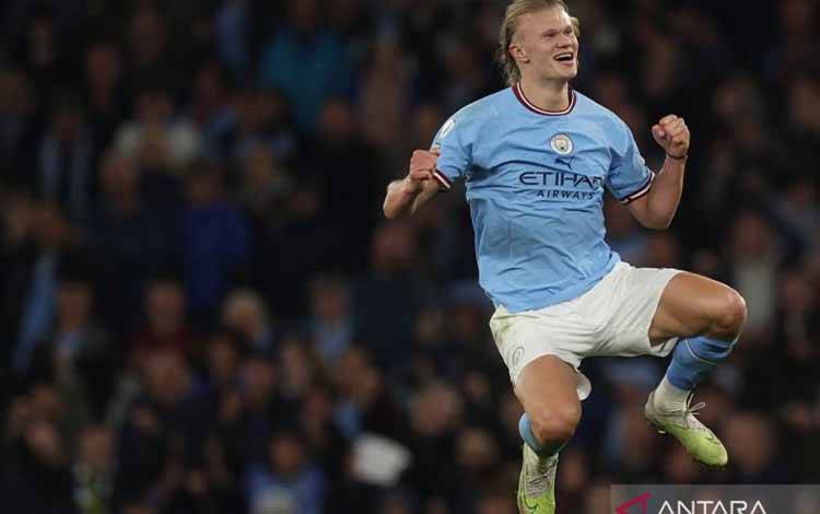 Cetak Gol Lawan Arsenal Haaland Salip Rekor Gol Salah di Liga Inggris