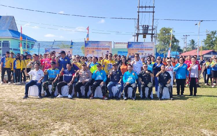 Disdikpora Gunung Mas Gelar Pertandingan Bola Voli AntarSOPD