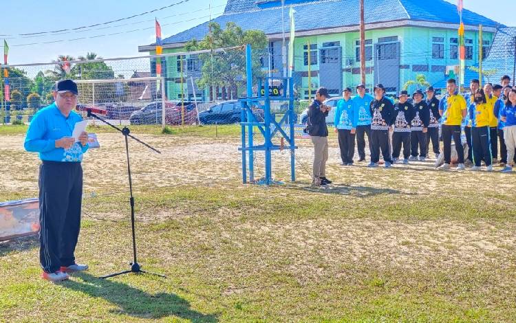 Pertandingan Bola Voli yang Digelar Disdikpora Gumas Ajang Jalin Silaturahmi AntarSOPD